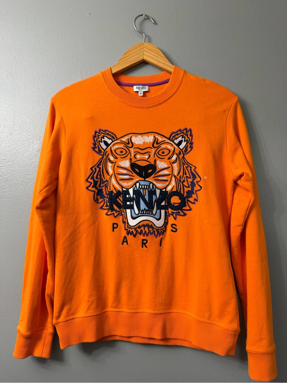 Kenzo Orange Tiger Logo Sweatshirt - xs